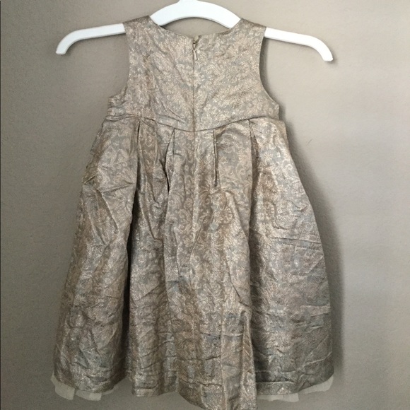 GAP Gold damask formal dress 4t - Picture 3 of 3